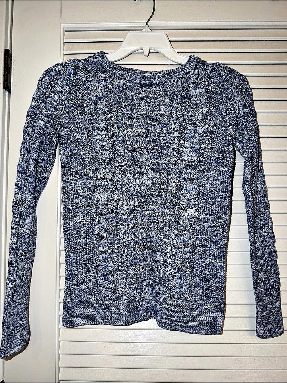 GAP Blue & White Marled Crewneck Size XS